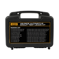 AUTOOL Kit de 48 Câbles de Test de Circuit Automobile en Silicone avec Fiches Banane et Pinces Crocodiles pour Multimètre