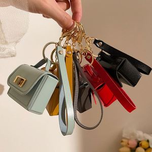 New High-End Mini Handbag Keychain <b>Purse</b> Accessories Mobile Phone Pendant Bag Pendant Women Mini Luxury Leather Small Keychain - Product Image 3