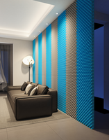 Panneaux Diffuseurs Acoustiques en Mousse de Polyuréthane 3D Solides de Forme Carrée pour Bureau, Studio, Cinéma, Maison, KTV, Isolation Phonique