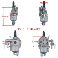 Carburateur pour Mini Quad, Moto de Poche, Super Moto, Pit Bike pour Enfants, 13mm 47cc 49cc 2 Temps PZ13 MTA1 MTA2