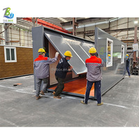 Maison mobile pliable de 20 pieds avec 3 chambres, structure en acier, design modulaire préfabriqué, isolation thermique