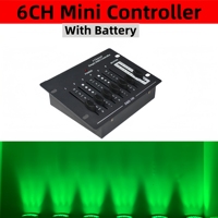 Mini batterie DMX 512 contrôleur 6 canaux 6Chase Portable Led Par scène éclairage bouton Console