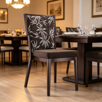 Chaises de banquet modernes et élégantes en gros, mobilier de salle à manger de style simple, chaise de restaurant rembourrée à dossier haut
