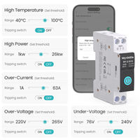 Interrupteur intelligent WiFi mini Solivo AC230V 16A Tuya, contrôle bidirectionnel DIY, fonction de commande à distance par application, voix et minuterie pour la domotique