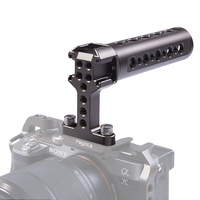 Poignée supérieure pour caméra en alliage d'aluminium noir/bronze, support universel pour micro et éclairage LED, stabilisateur vidéo