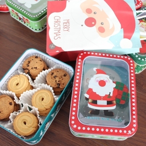 กล่องใส่คุกกี้คริสมาสต์ว่าง,กล่องใส่เค้กบิสกิตทรงสี่เหลี่ยมผืนผ้าพร้อมช่อง Pvc - Product Image 4