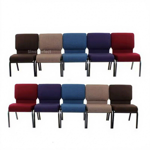 Chaise d'église rembourrée empilable haut de gamme, multi-usages, pour banquets, mariages, cérémonies et événements - Product Image 1