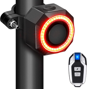 <span class=keywords><strong>Feu</strong></span> <span class=keywords><strong>arrière</strong></span> de vélo rechargeable par USB, lampe de vélo <span class=keywords><strong>arrière</strong></span>, alarme antivol, batterie facile à installer, Fietsachterlicht, motos, vélos - Product Image 1