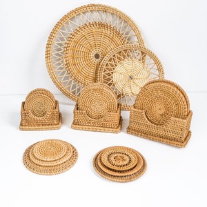 Tùy chỉnh chịu nhiệt mây placemat tự nhiên mây đế lót ly làm bằng tay teacup đế lót ly và placematscoffee cup mat - Product Image 3