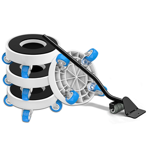 Kit de déménagement de meubles à quatre roues en acier et caoutchouc, plateforme fermée en ABS, facilitant le shopping, personnalisable, support OEM - Product Image 1