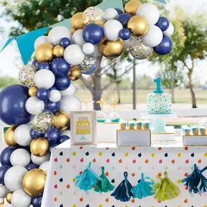 عرض ساخن 102 قطعة بالونات ازرق داكن عدة قوس جارلاند مع بالونات للترخيص واعياد الميلاد وحفل استقبال المولود مورد للحفلات