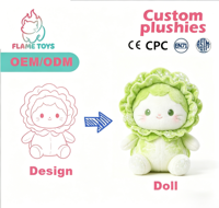 Peluche personnalisée en coton PP, motif éléphant et fruit du dragon, avec broderie anti-stress pour l'aide au sommeil des bébés, conforme ASTM F963