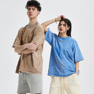 T-shirt en coton pour homme AR8808, vêtements de rue, personnalisé, 250 g/m², vintage, délavé à l'acide, lourd, surdimensionné, t-shirts vierges - Product Image 2