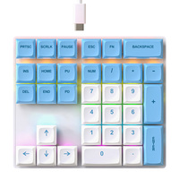 USB Numeric Keypad 1.5m RGB 33 Keys PBT Keycaps for Laptop Notebook Surface Tabulation Accounting Mechanical Keyboard