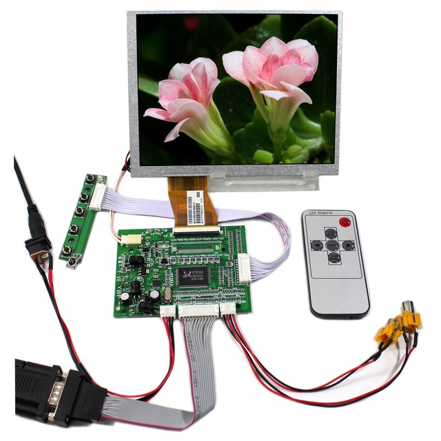 A070SN01 Lcd Panel 800x600 7inch Tft Lcd 800x600 with Controller VGA 2AV Remote Control Board