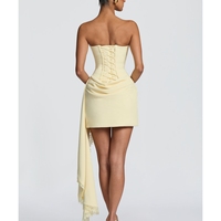 Robe Courte Bustier Femme en Dentelle Cils, Robe de Soirée Sexy pour Femme