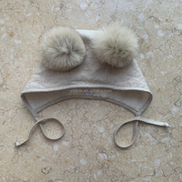 Personalización Completa de Prendas Infantiles ODM, Gorro de Punto de Algodón Cálido para Niñas, Otoño Invierno, Gorro de Punto Grueso y Bonito para Niños