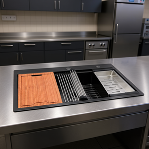 Fregadero de Cocina Empotrable de 33 Pulgadas, de Acero Inoxidable Electropulido, de un Solo Tazón, para Cocina Comercial - Product Image 2