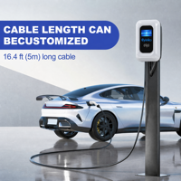 Stasiun Pengisian Daya Mobil Listrik WallBox 11kW Berkualitas Tinggi Tipe 2 CE Portabel untuk Hunian dengan Aplikasi Parkir OCPP 2.0