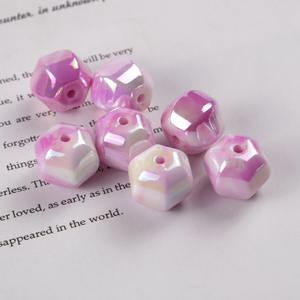 Two-Color Electroplating Gorgeous Watermelon <b>Beads</b> Perforated Corner <b>Beads</b> Bracelet Jewelry <b>Acrylic</b> <b>Plastic</b> <b>Lucite</b> <b>Beads</b> - Product Image 5