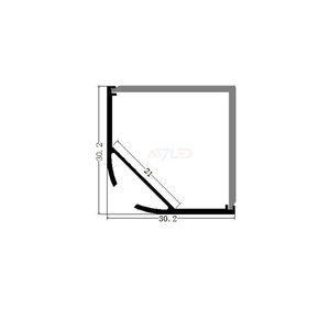 พื้นผิวอโนไดซ์30*30มม. โปรไฟล์อลูมิเนียมที่แม่นยำปรับแต่งฝาครอบดิฟฟิวเซอร์6063โปรไฟล์อะลูมิเนียมอัด T5อัลลอย - Product Image 5