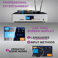 Amplificateur de puissance karaoké professionnel 3 en 1 avec microphone sans fil intégré et DSP numérique pour audio optique ARC pour karaoké à domicile