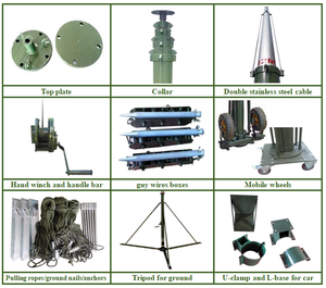 Mástil Telescópico de Aluminio de 6 m para Luz/Antena <span class=keywords><strong>FM</strong></span>/Cámara, Poste Principal - Product Image 4