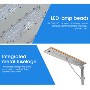 Lámpara Solar LED Integrada de 200 Vatios IP66 de Fábrica China, Batería, Ángulo de Haz de 70x140, Sensor de Movimiento, Control Remoto LCS-SL-03 I - Product Image 3