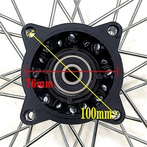 Ruedas delanteras de 14 pulgadas para <span class=keywords><strong>Pit</strong></span> <span class=keywords><strong>Bike</strong></span> GuangLi 60/100-14, llantas de aleación de aluminio con 32 orificios para radios, compatibles con KTM CRF PRO KLX YZF 110cc - Product Image 5