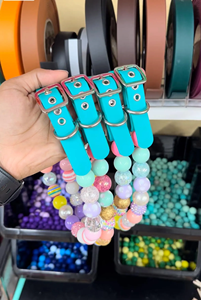 Heavy Duty Turquesa Impermeable Con Cuentas Pascua Lindo Pastel Collar de perro Girly Bead Collar de perro - Product Image 5