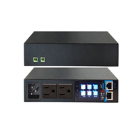PDU IP Inteligente de 2 Tomas, 15A, 10 pulgadas (18 cm), para Rack Pequeño, con Bloqueo por Botón, Admite Control de Encendido/Apagado a Través de Señales de Contacto Seco, Tomada Independiente