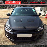 2010-Up Scirocco Racing Style Capot Humide En Fiber De Carbone Kit De Carrosserie Extérieur Forge Accessoires Finition Polie Ruban De Colle ou Vis
