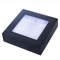 Présentoir LED pour décoration intérieure présentoir carré en plastique léger RVB en cristal support d'affichage de boules de cristal