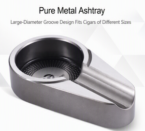 Ensemble cadeau trois pièces pour cigares : Ciseaux à cigares, Briquet, Cendrier, Coupe-cigares tranchant, Pinces à cigares, Kit d'accessoires pour cigares pour hommes, Boîte cadeau - Product Image 2