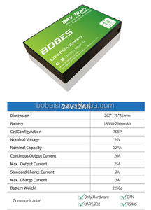 BOBES 고성능 12V 24V 10ah 12ah 20ah 30ah 전동 휠체어용 리튬 배터리 - Product Image 6