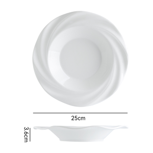 Nuevo Juego de <span class=keywords><strong>Vajilla</strong></span> de Porcelana Fina con Relieve, Plato con Forma de Flor, Elegante Tazón Irregular, <span class=keywords><strong>Vajilla</strong></span> de Cerámica - Product Image 2