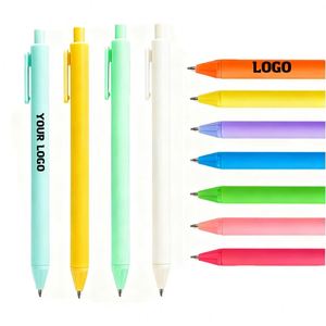 Promotional Plastic ABS Soft Rubber Ball Point <b>Pens</b> With Customized Logo Printed for Writied Blue Black <b>Refill</b> - Product Image 1