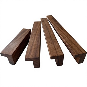 Juego de tiradores de madera para gabinetes, perillas redondas de diseño moderno, hechas a mano, ligeras, duraderas, para decoración de muebles de cocina de interior, montaje en puerta - Product Image 2