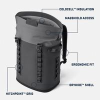 Sac à dos isotherme souple à large ouverture avec doublure anti-fuite, système de fixation Hitchpoint et boucles à dégagement rapide, glacière portable pour pique-nique en extérieur