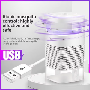 Lampe anti-moustiques USB compacte avec lumière LED photocatalytique, fonctionnement silencieux, sans bruit, pour usage domestique, commande en gros - Product Image 3