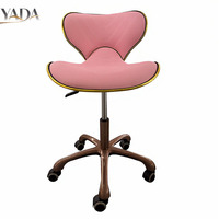 Meilleur vendeur en Europe/États-Unis - Tabouret pivotant pour esthéticienne de salon de manucure avec roulettes, hauteur réglable, chaise de technicien YADA