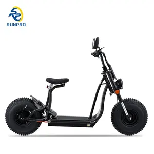 Factory Direct Sale 1500W 2*1500W 60V Brushless Motor EEC COC Fat Tire Adult Chopper Electric Scooter Citycoco With CE