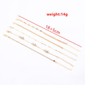 Fashion Jewelry <b>Sets</b> <b>Bracelet</b> <b>Set</b> Copper Alloy Crystal Rhinestone Butterfly Charm Women's Party Wear 5 Piece Collection - Product Image 4