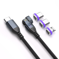Câble de charge magnétique rapide 3 en 1 Greenport New 16 broches PD 240W, Micro USB, Type C