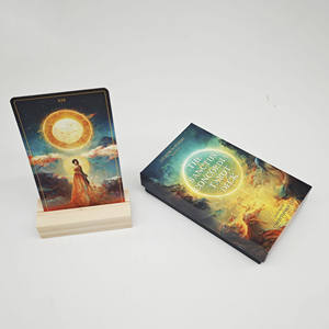 Produttore di stampa di mazzi di carte dei tarocchi bordo dorato personalizzato arte carte da <span class=keywords><strong>gioco</strong></span> oro stampa a caldo misteri <span class=keywords><strong>gioco</strong></span> di carte della fortuna - Product Image 6