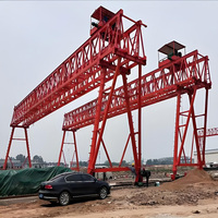 Pont roulant à double poutre de type treillis pour le levage de poutres en béton préfabriqué dans une cour de poutres préfabriquées