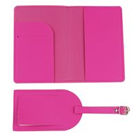 Ensemble cadeau de voyage en gros : Étiquette de bagage en cuir PU et porte-passeport personnalisé – Kit d'aventure pour hommes et femmes