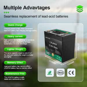 Batería de Litio LiFePO4 LFP 12V50Ah 12.8V, Paquete de Baterías de Fosfato de Hierro y Litio de 50Ah 12V, Baterías LiFePO4 de 12V - Product Image 6