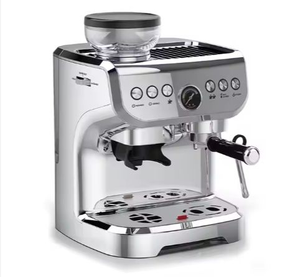 Machine à café italienne semi-automatique mobile avec moulin à café, pression de 15 bars, fonction d'auto-nettoyage - Product Image 1