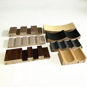 Hot sale interior wooden wall panels 3D fluted design MDF wall cladding slat wall panel wood